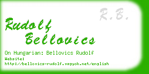 rudolf bellovics business card